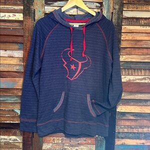 CLEAR OUT NFL Houston Texans Team Apparel Women's Blue With Red trim Sweatshirt